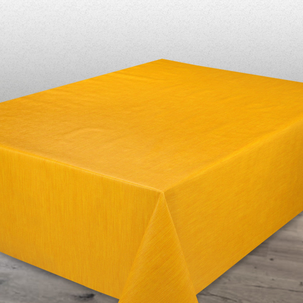 Ensfarvet voksdug med præget struktur, 140 cm bred, Gul