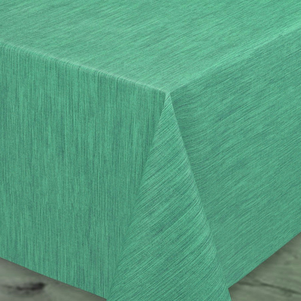 Ensfarvet voksdug med præget struktur, 140 cm bred, Turkis