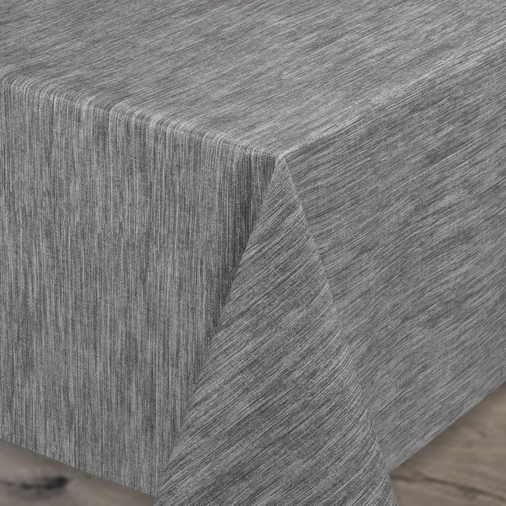 Ensfarvet voksdug med præget struktur, 140 cm bred, Grå