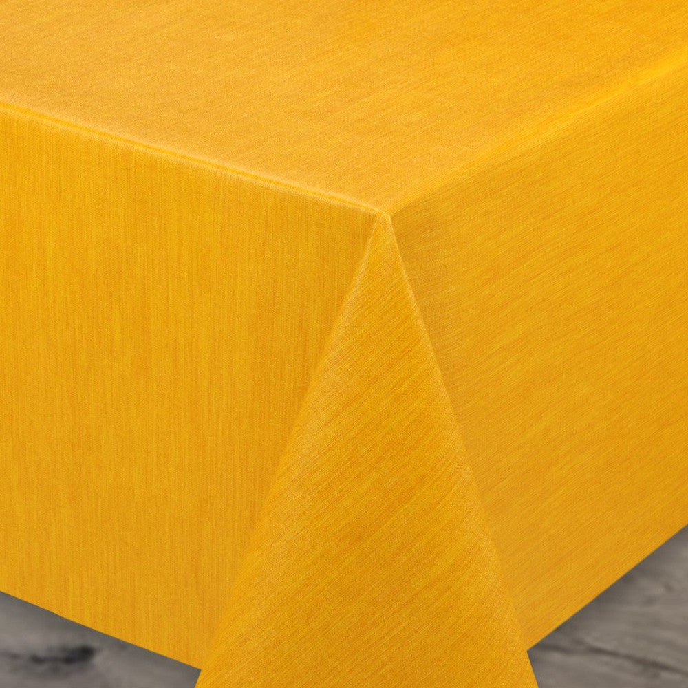 Ensfarvet voksdug med præget struktur, 140 cm bred, Gul