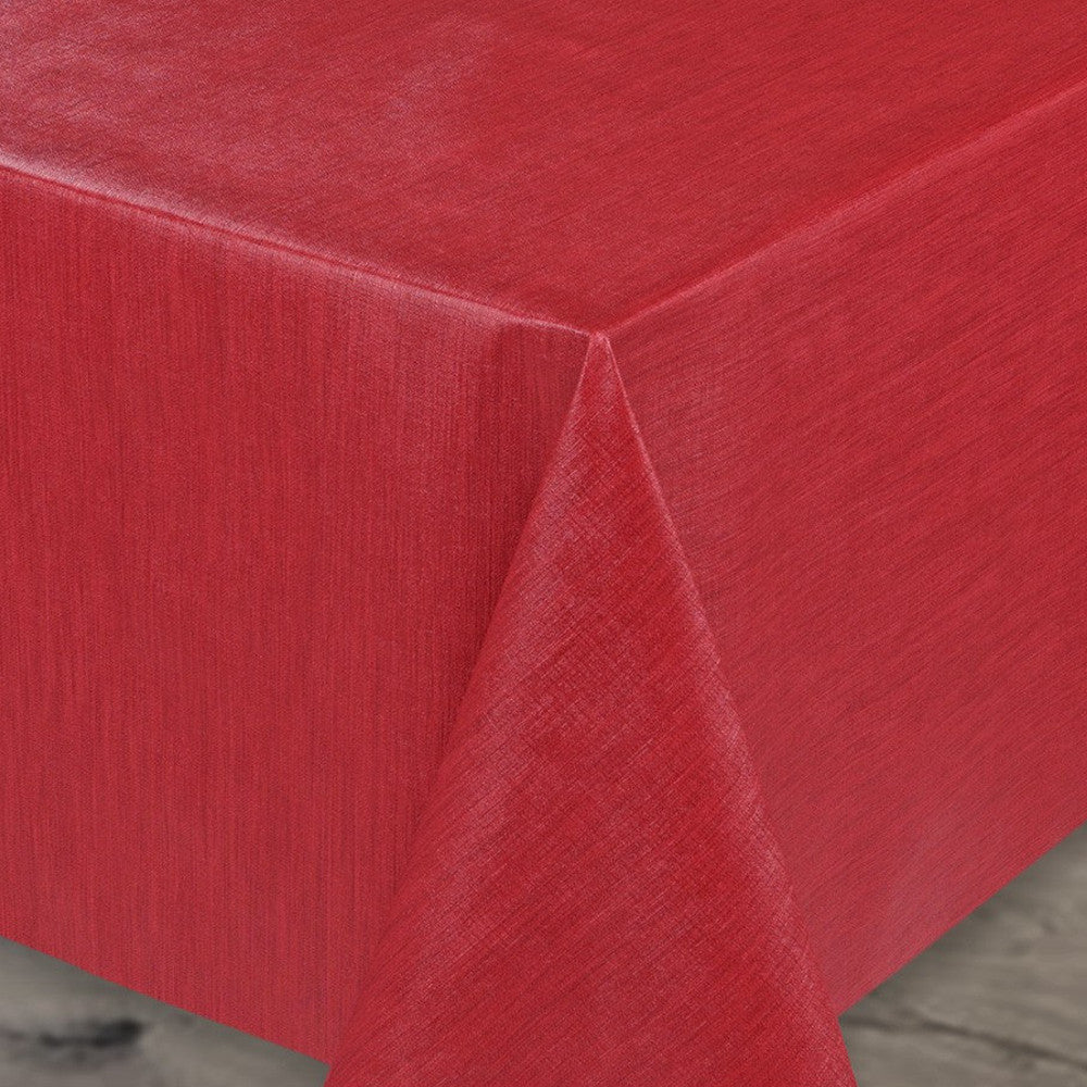 Ensfarvet voksdug med præget struktur, 140 cm bred, Rød