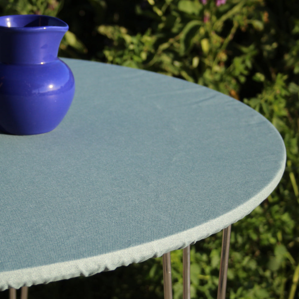 Ensfarvet akryldug opal - rund akryldug med elastikkant - Til bord Ø 60 - Ø 170 cm