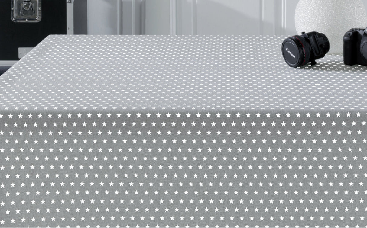 Ensor grå, akryldug med stjerner, 160 cm bred 1