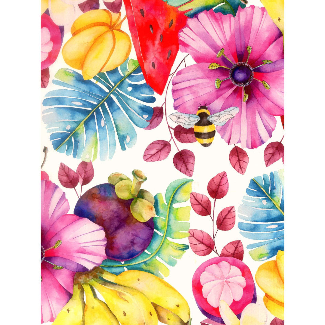 Estate ai Tropici - Akryldug med med frugter og blomster