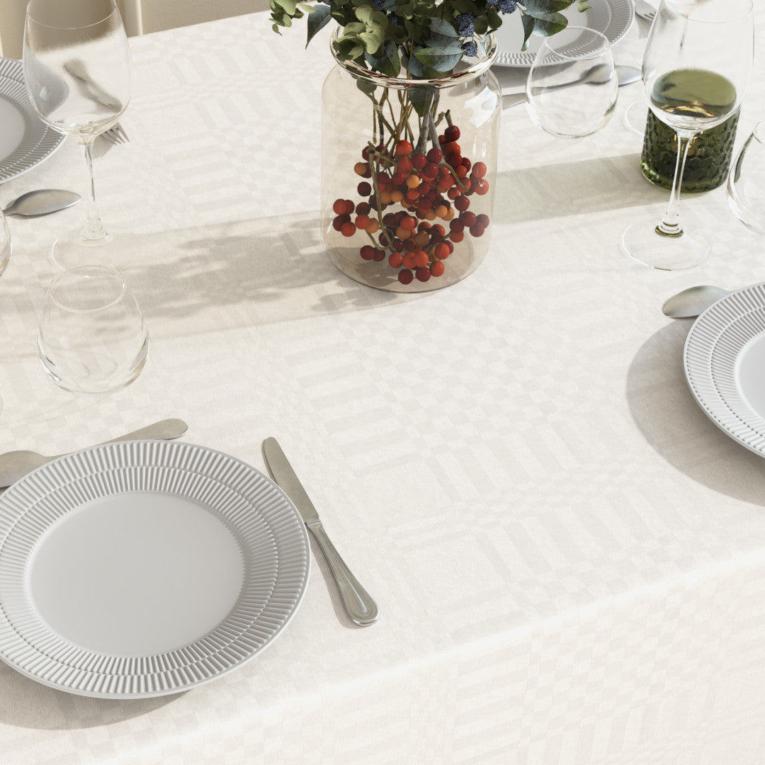 Estratela Offwhite Tern - Akryldug med flot borddækning