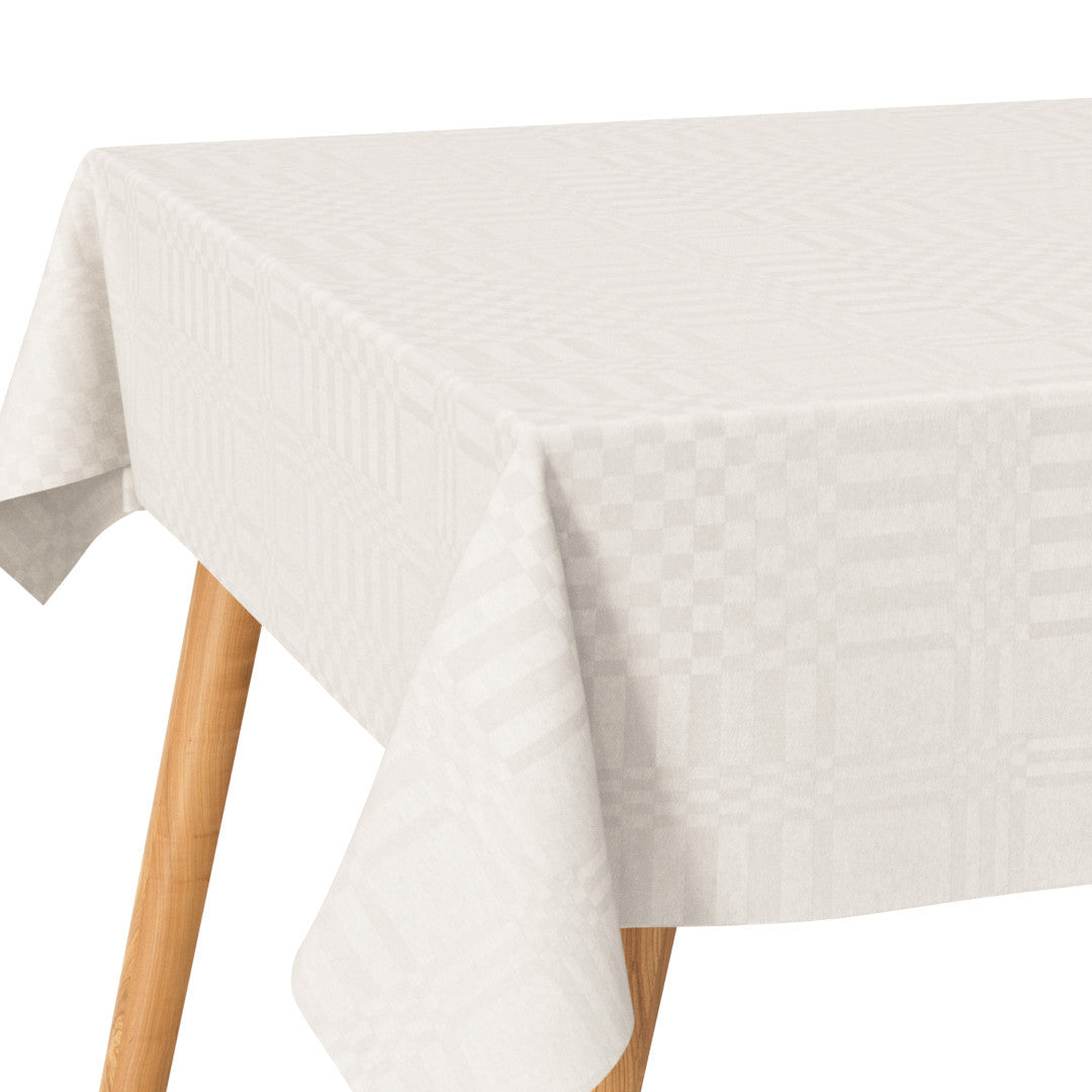 Estratela Offwhite Tern - Hjørnebillede af damaskvævet akryldug