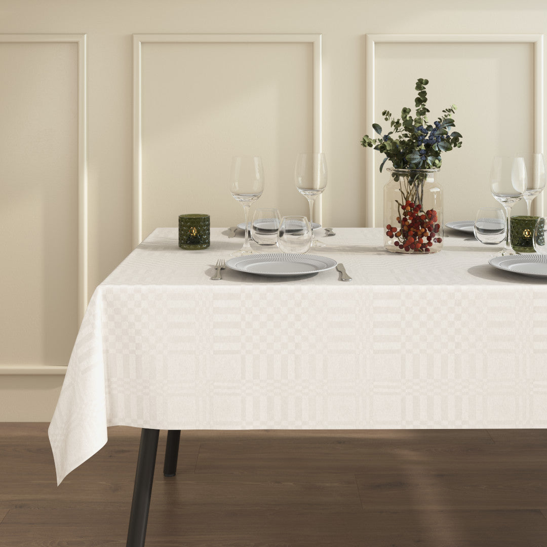 Miljøebillede med Estratela Offwhite Tern akryldug på bord