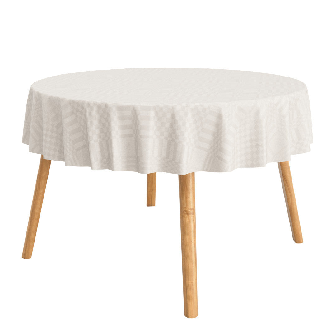 Estratela Offwhite Tern - Rund akryldug med antiskrid