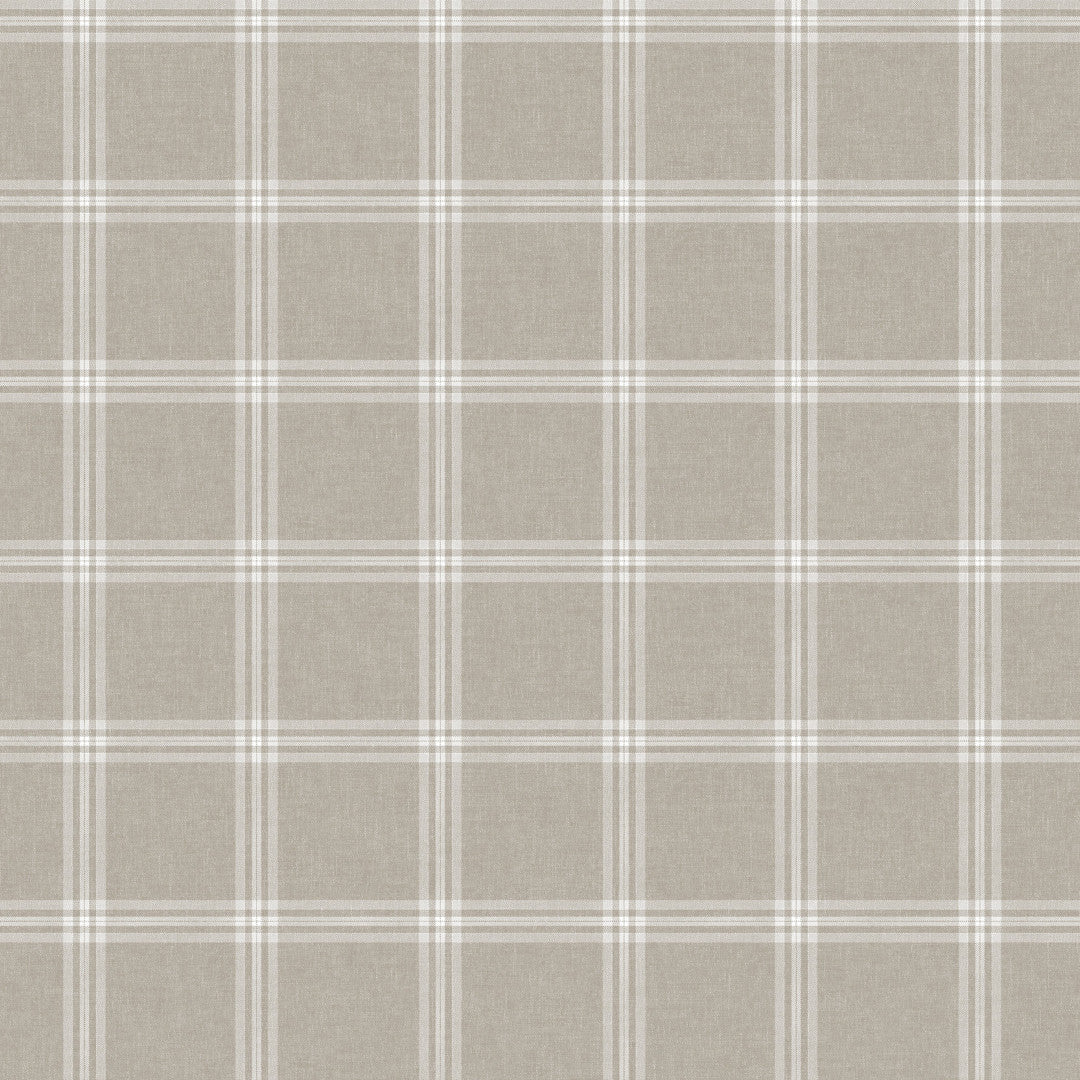 Fade Taupe - Voksdug med tern i flot hørlook, mønster