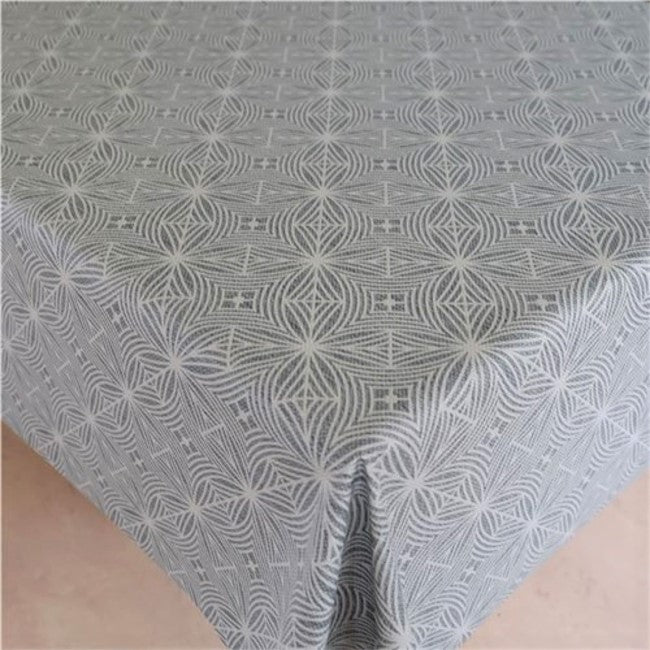 Fandango Grå - Akryldug med flot grafisk mønster, 140 cm