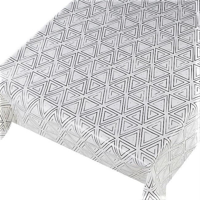 Faro White, voksdug med let struktur i sort og hvid