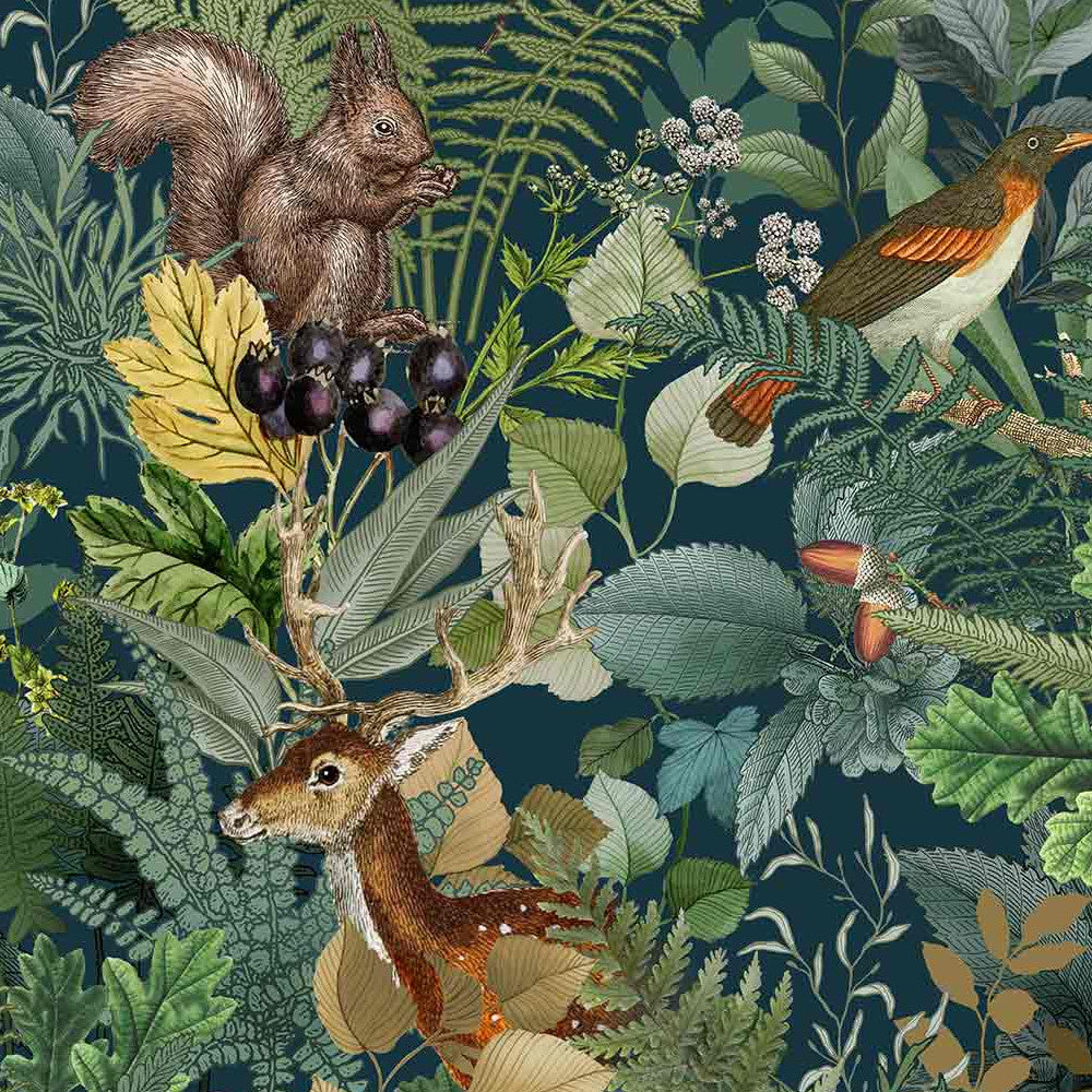 Feerique Fotoprint - Voksdug med dyr og blade