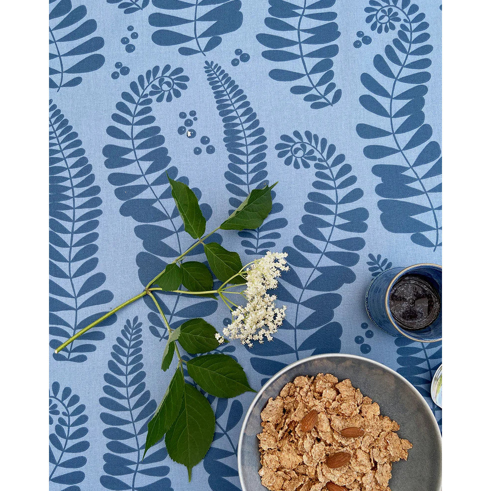 Fern Blue - Notes by Susanne Schjerning - akryldug med antiskrid