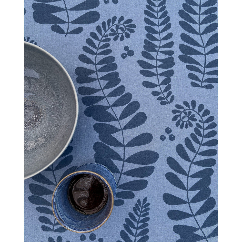 Fern Blue - Notes by Susanne Schjerning - akryldug med antiskrid