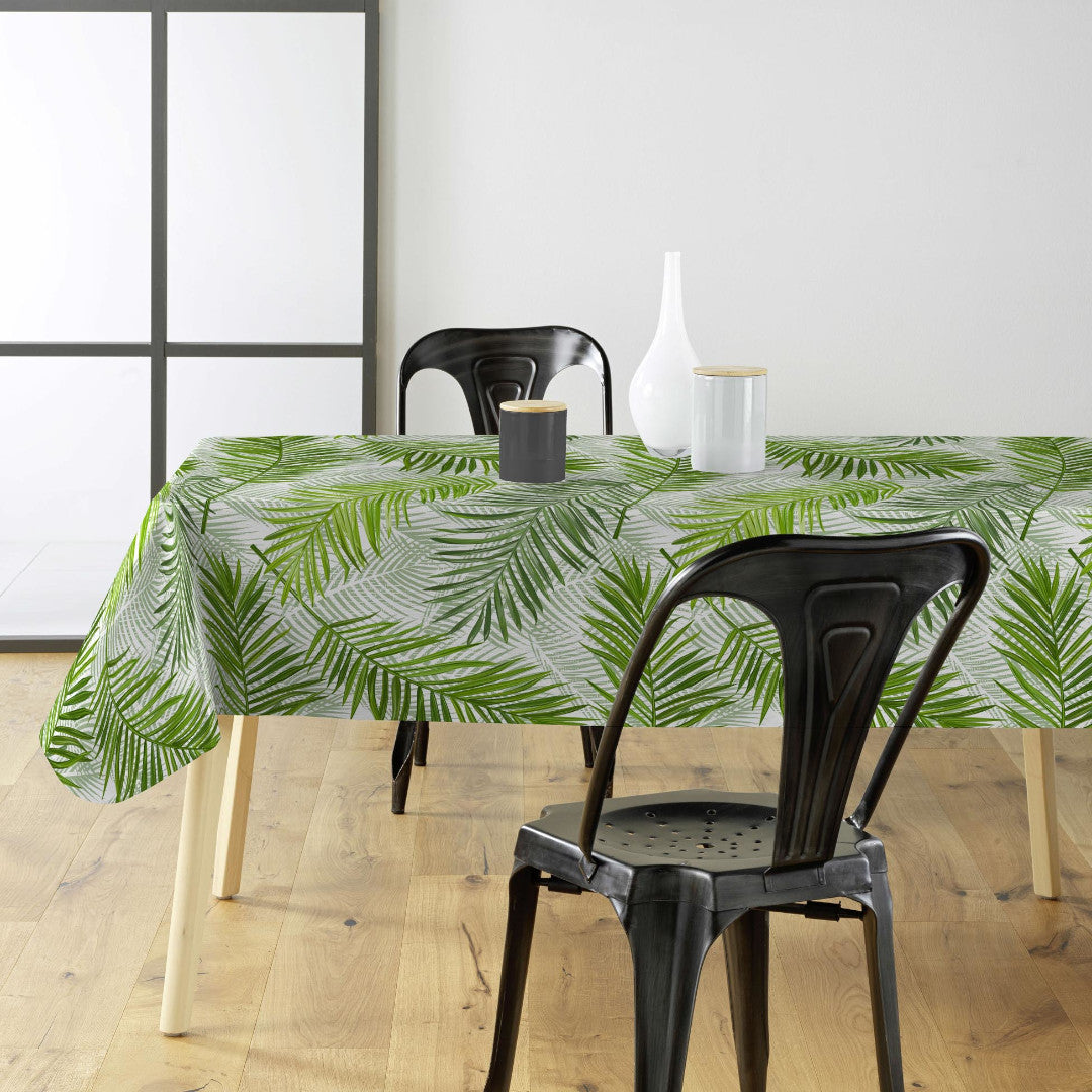 Feuilles Green - Voksdug med smukke grønne palmeblade, i miljø