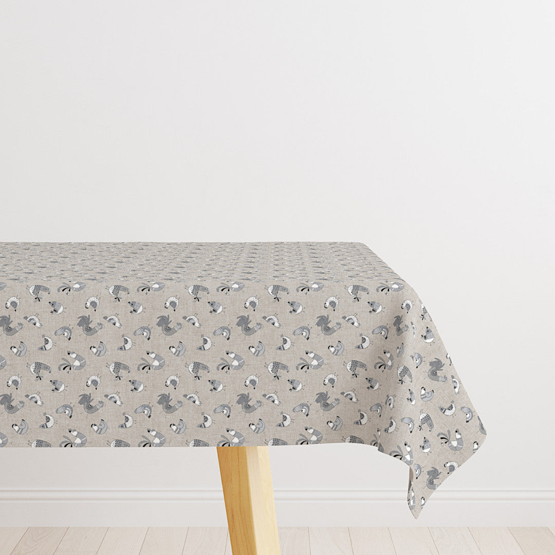 Fillol - Akryldug i hørlook med grå høns