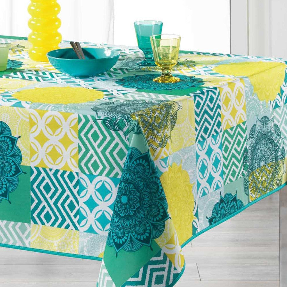 Flamenco Blue, dug med anti-plet - 150 x 240 cm