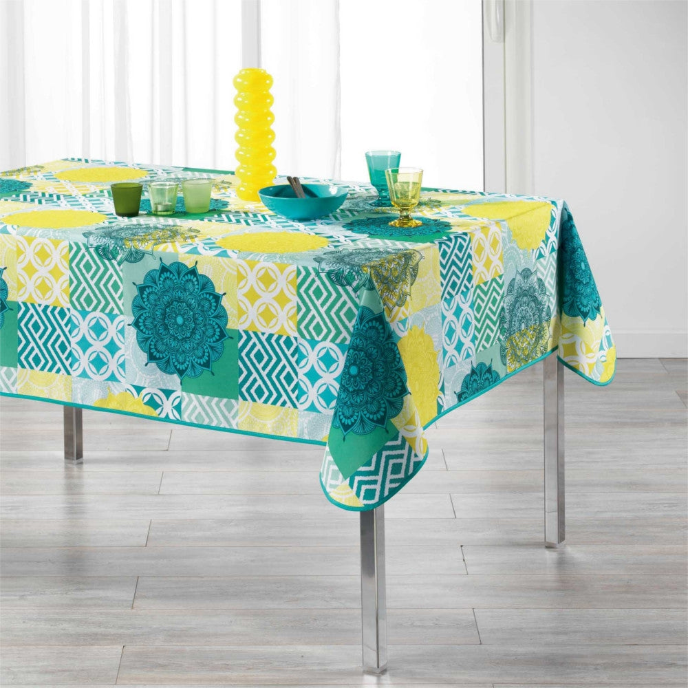 Flamenco Blue, dug med anti-plet - 150 x 240 cm