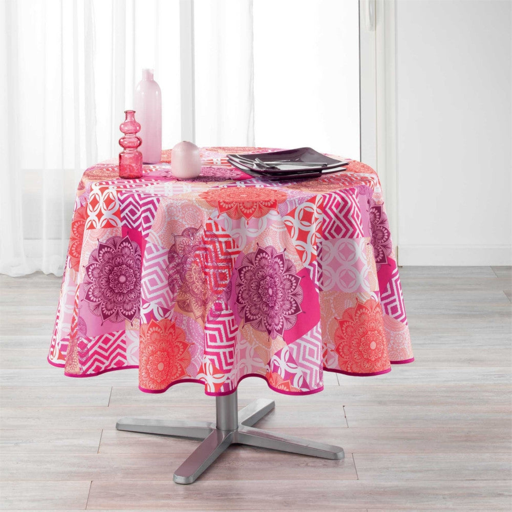 Flamenco Pink Ø 180 cm, rund dug med anti-plet