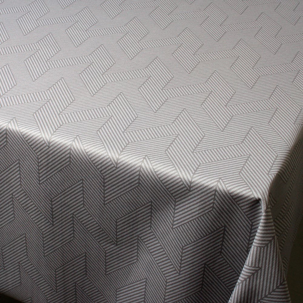 Flare Grå - Akryldug med flot grafisk mønster