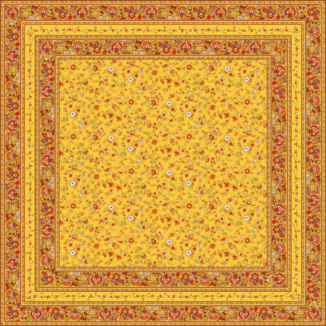 Fleurs Des Champs Gul - Rektangulær provencedug 160 x 250 cm, motiv