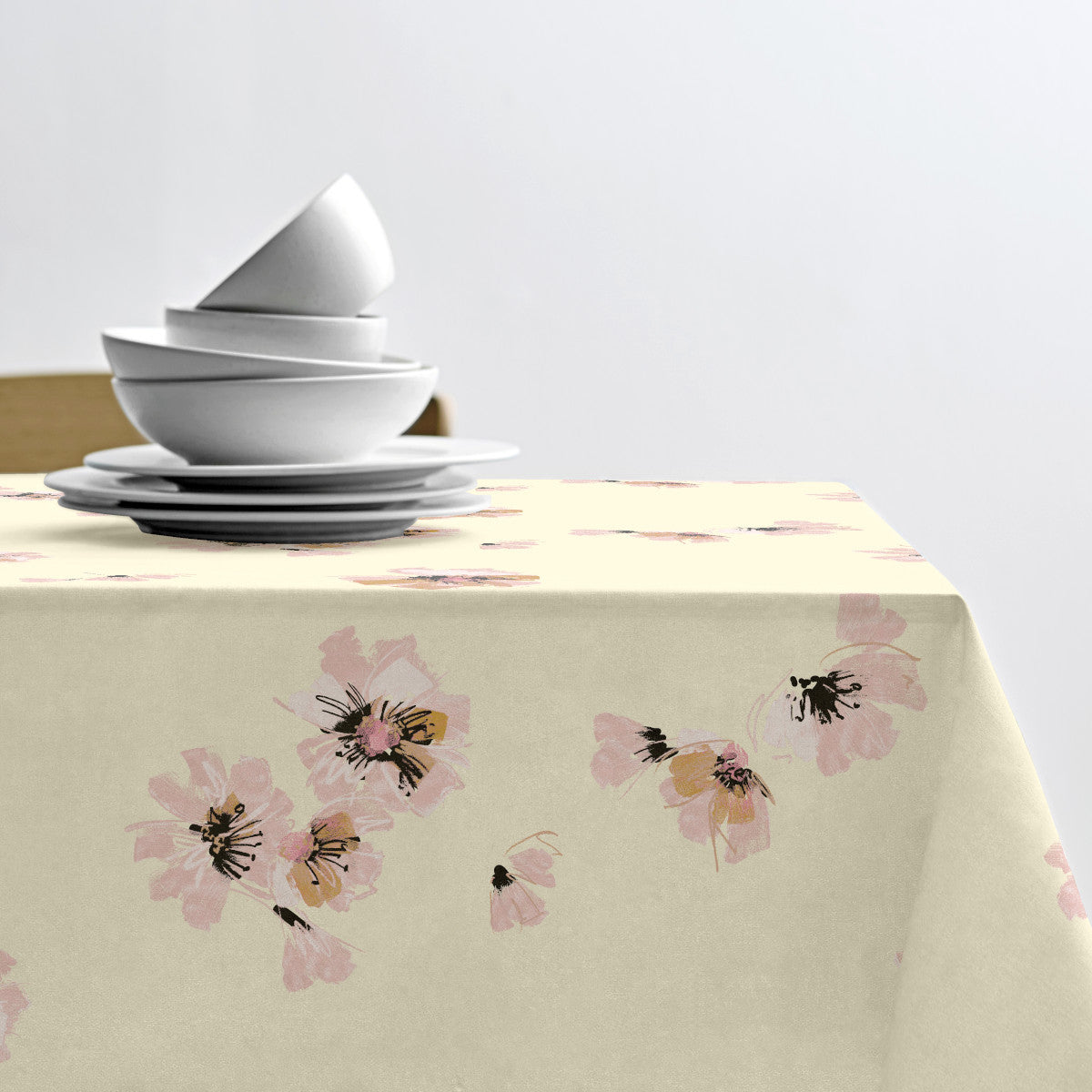 Flora Yellow - Sødahl akryldug med antiskrid