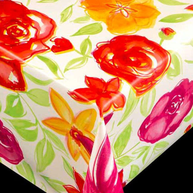 Flora, rund voksdug i ekstra god kvalitet, ø 160 cm