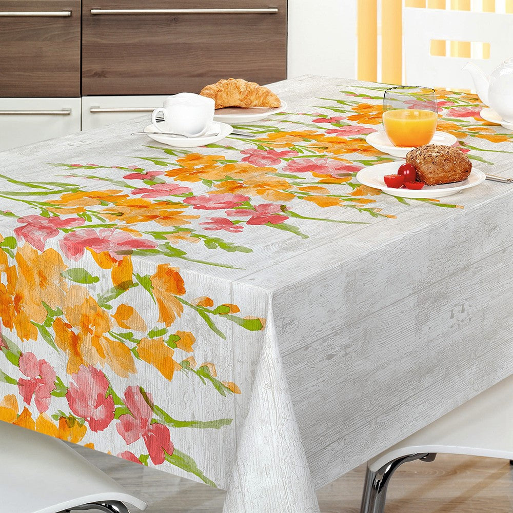 Flower Bouquet - Voksdug med Gladiolus på plankebaggrund