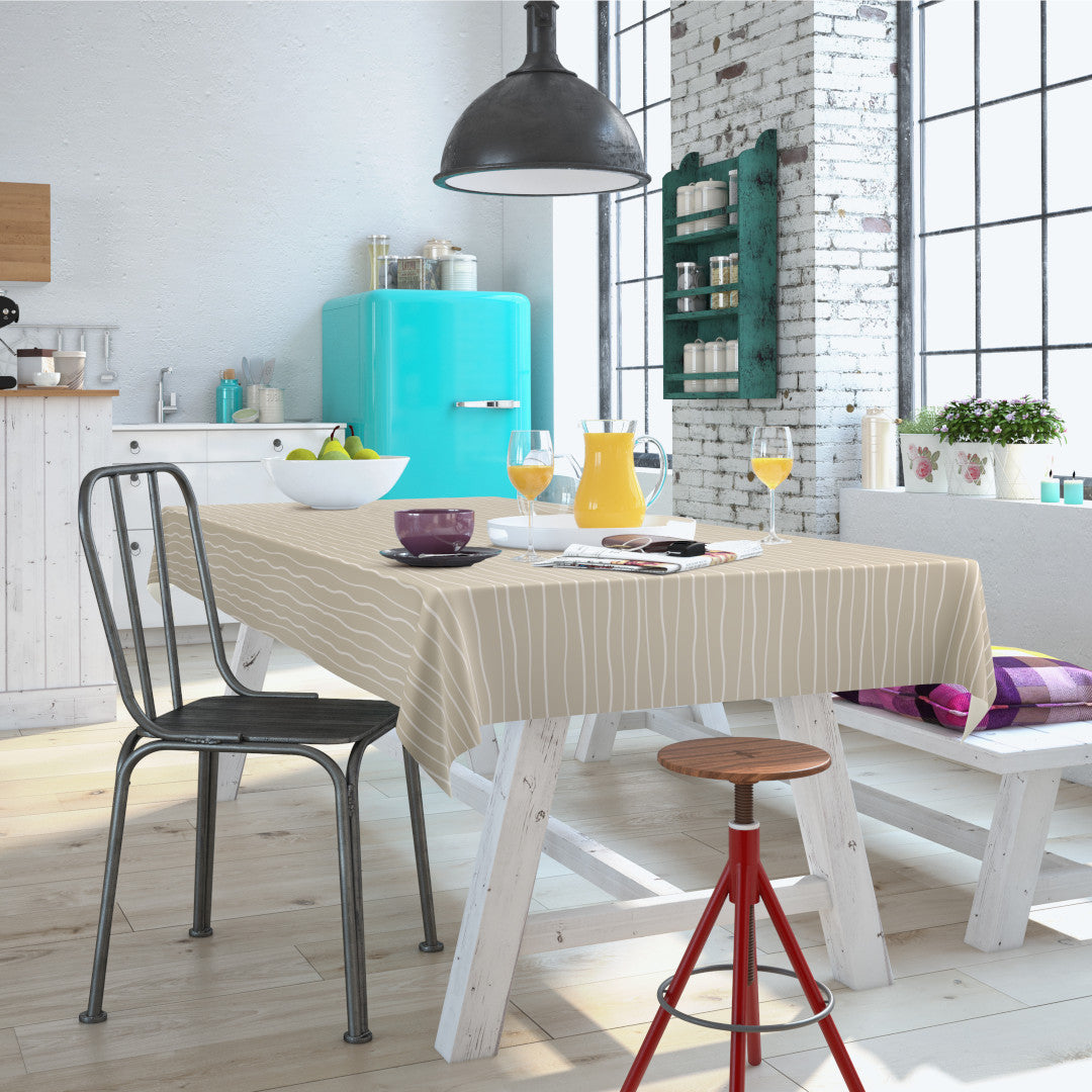 Fluvio Tan - Voksdug med naturlige bølger i elegant design, miljø