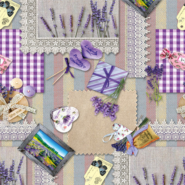 Franske lavendler - Voksdug med alt hvad der hører sig til i Provence