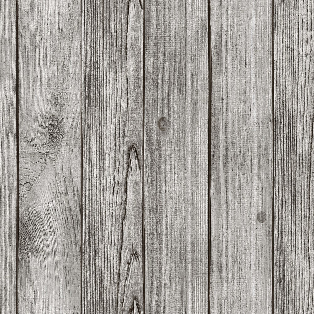 Fusta Trælook - Akryldug med motiv af planker i grå