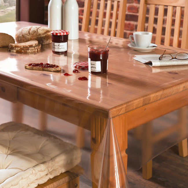 Gennemsigtig voksdug klar plast - 0,3 mm/155 cm bred