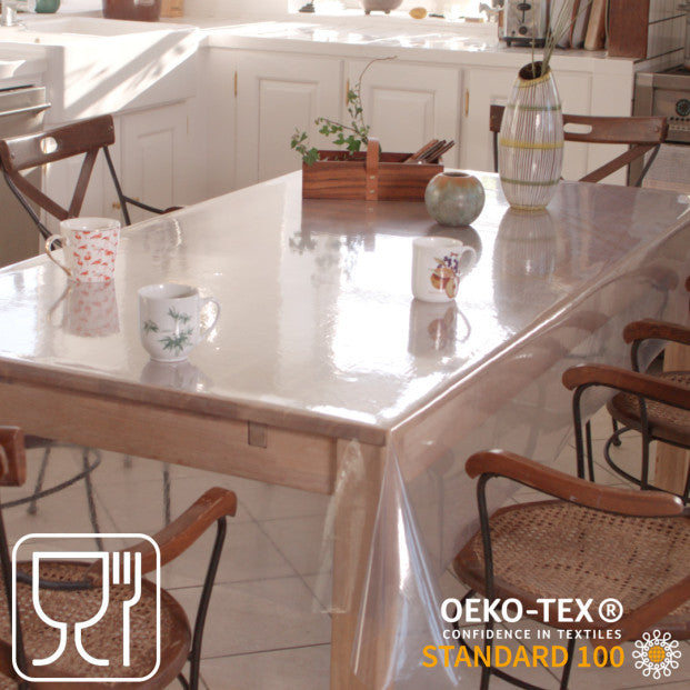 Gennemsigtig voksdug klar plast - 0,15 mm/155 cm bred