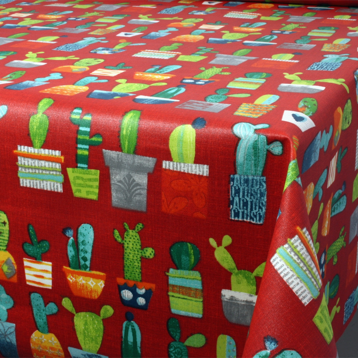 LÆNGDE: 2,4 m - Gila rød, Laura Lancelle akryldug - 155 cm bred