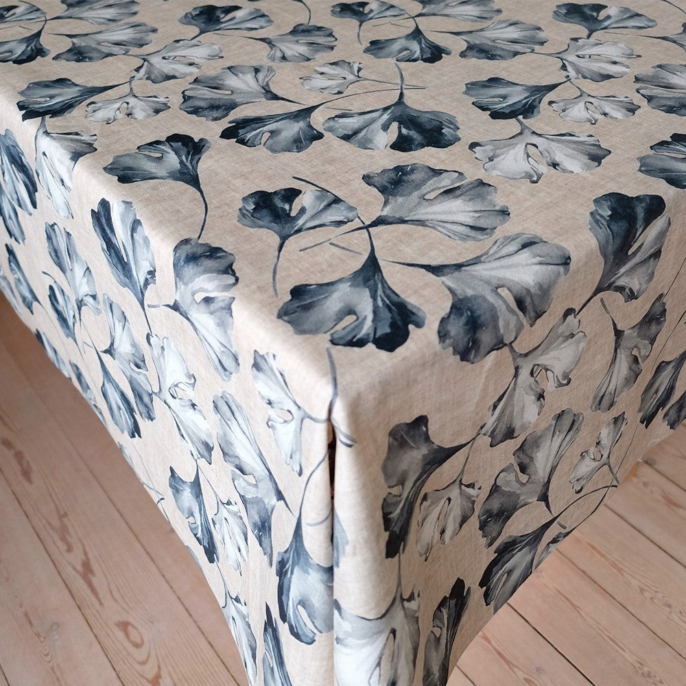 Ginko Blade Blå - Akryldug med smukke blade