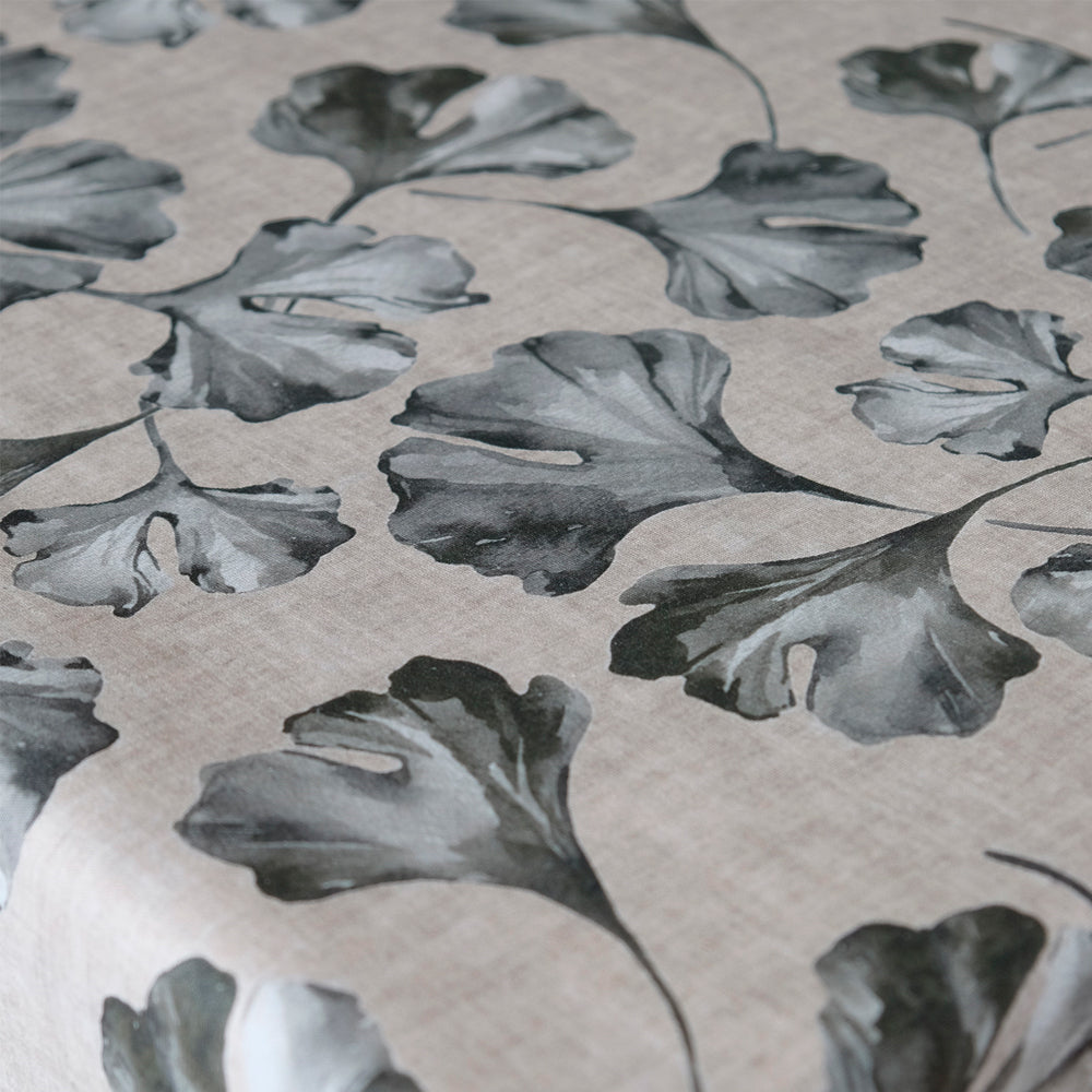 Ginko Blade Grå - Akryldug med smukke blade