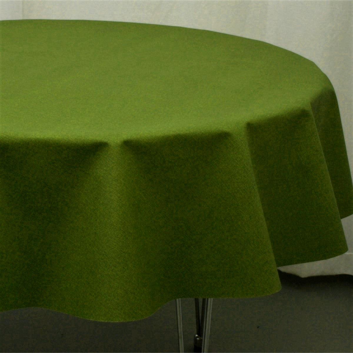 Ensfarvet rund akryldug grøn - Dali 180 cm bred