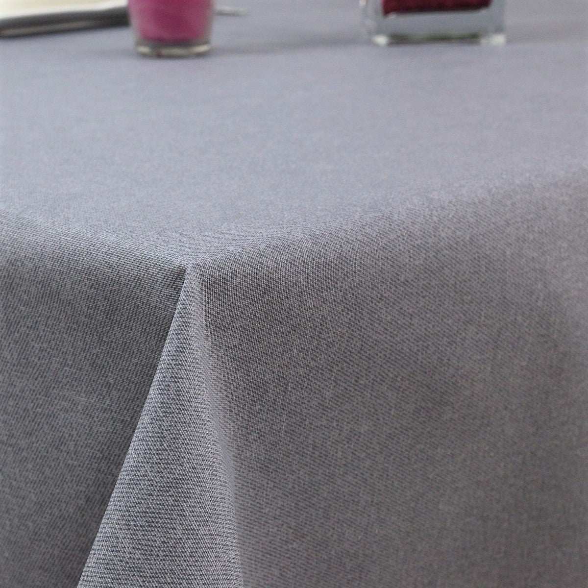 Ensfarvet akryldug grå - Dali 180 cm bred