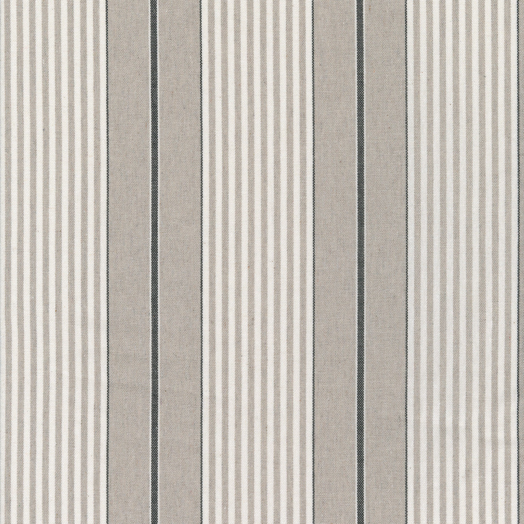 Grå Nordisk Olmer Strib - Akryldug i rustikt hørlook, mønster