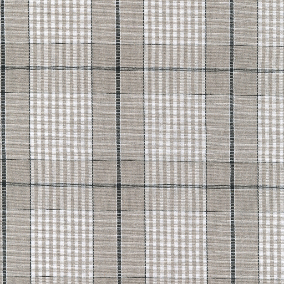 Grå Nordisk Olmer Tern - Akryldug i rustikt hørlook, mønster