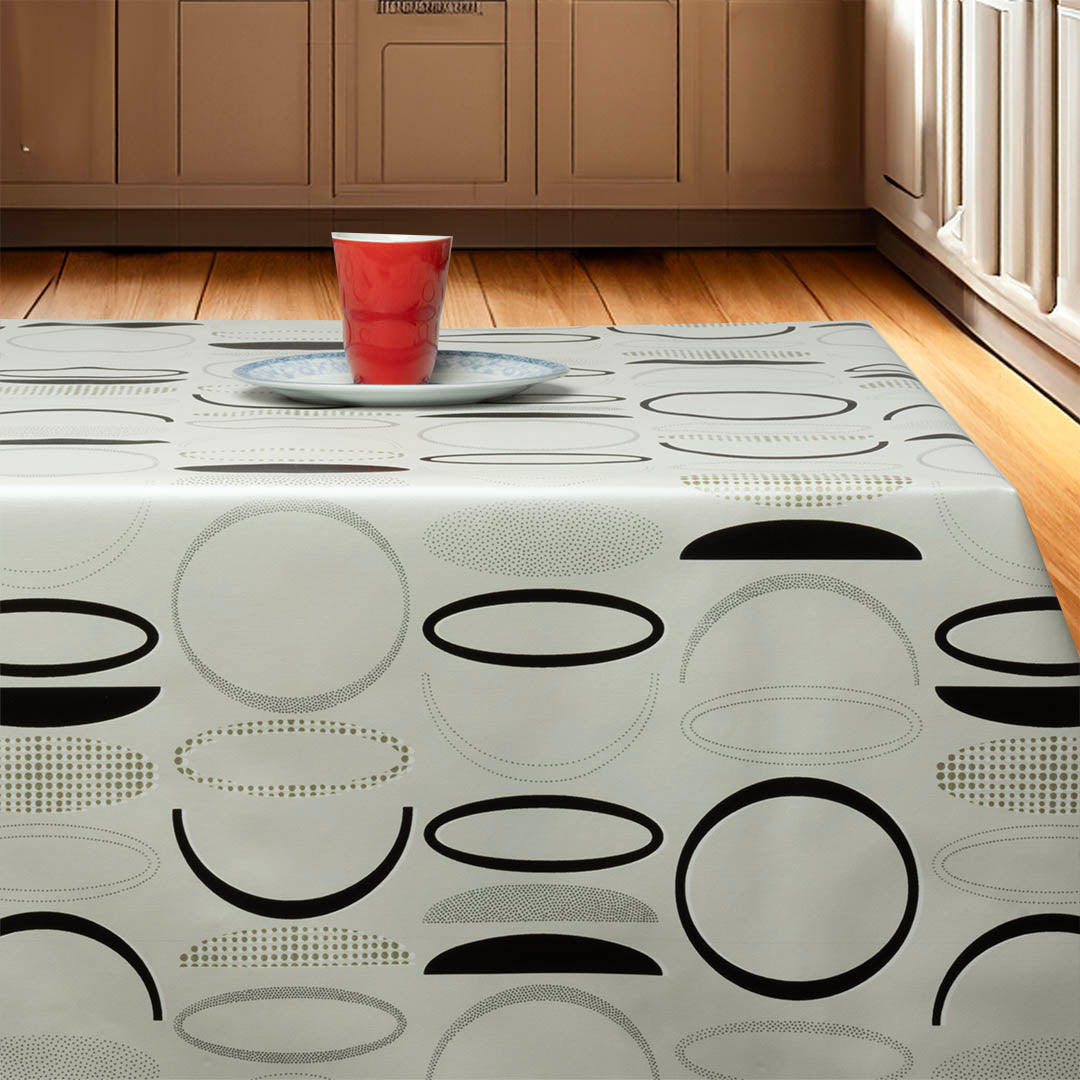 Grafisk Ro – Voksdug med grafiske cirkler