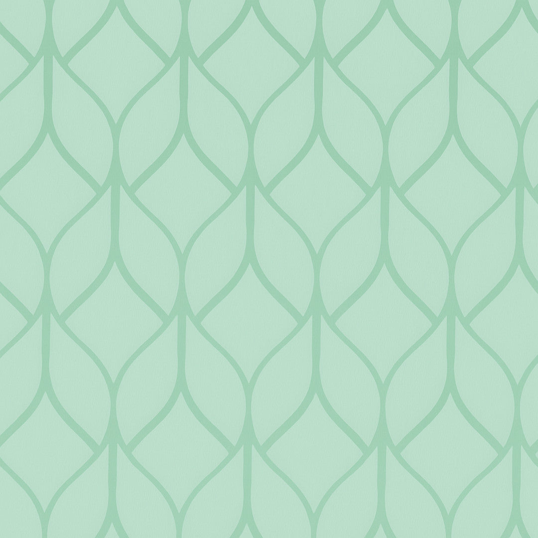 Grøn Harmoni – Voksdug med grafisk mønster, mønster