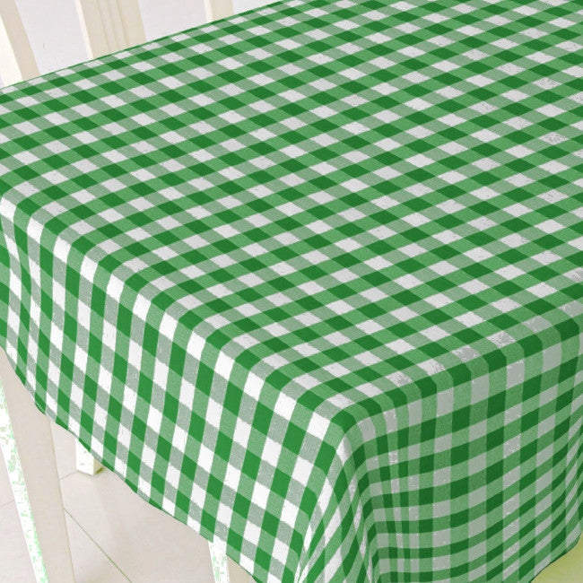 Grøn hvid ternet voksdug, 140 cm bred