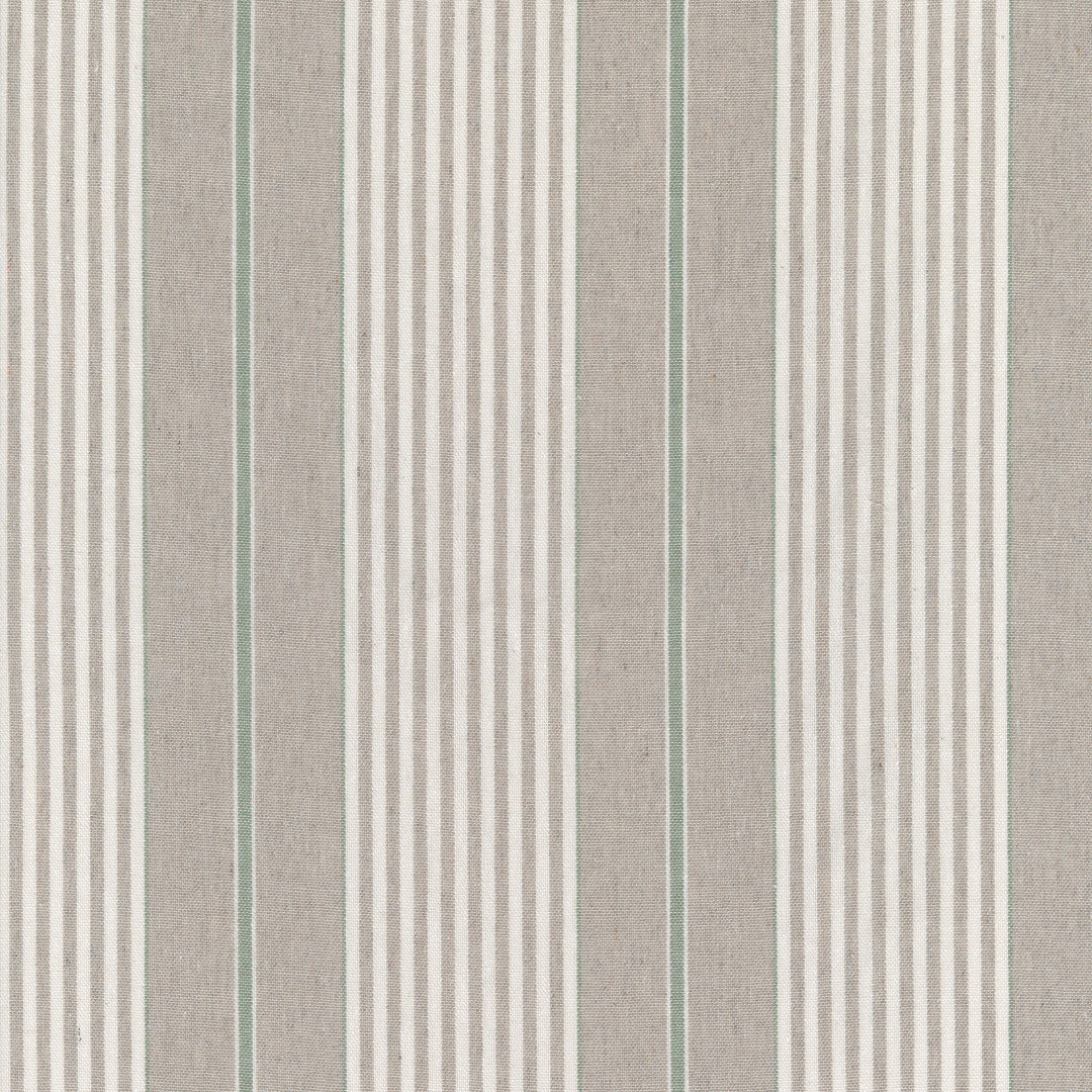 Grøn Nordisk Olmer Strib - Akryldug i rustikt hørlook, mønster