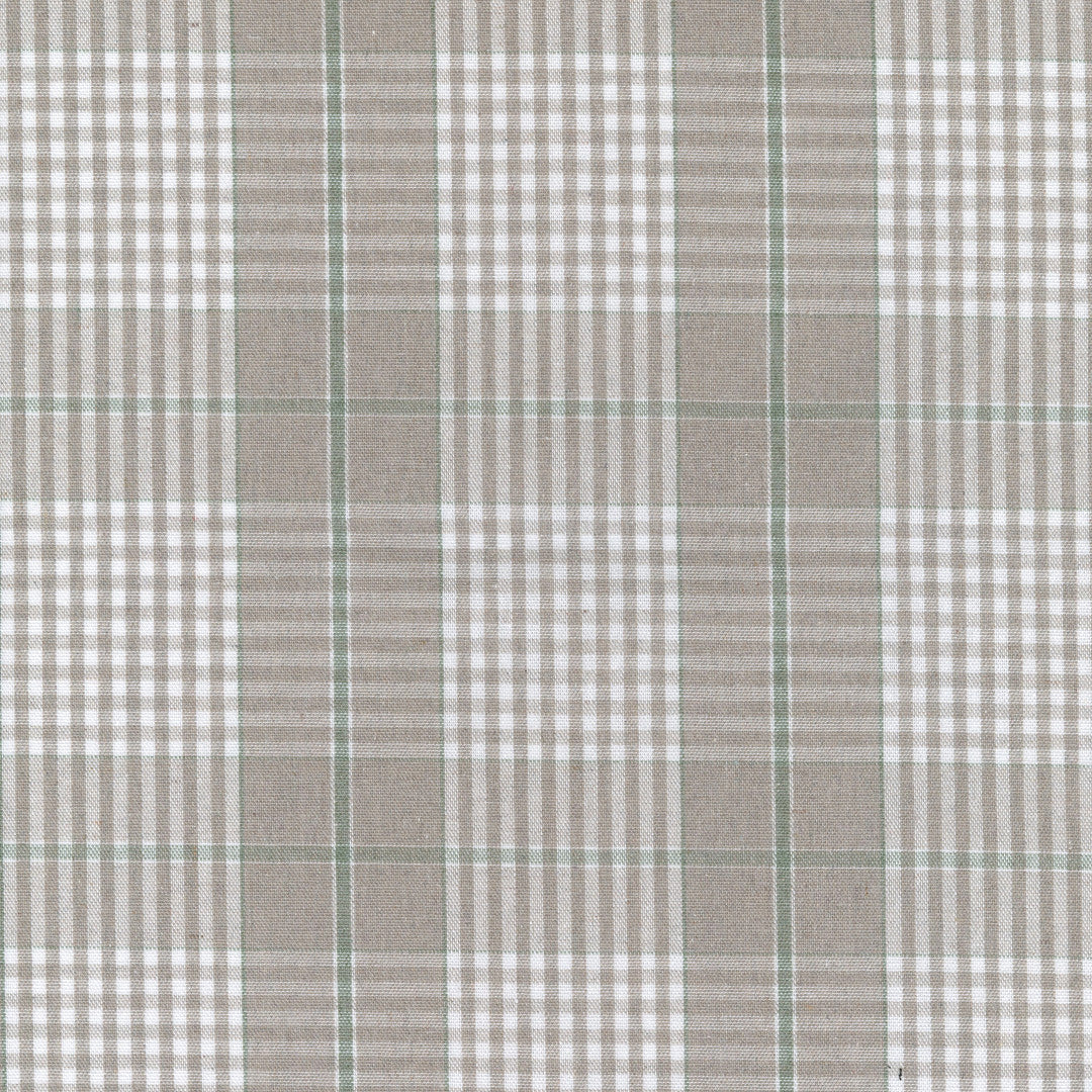 Grøn Nordisk Olmer Tern - Akryldug i rustikt hørlook, mønster