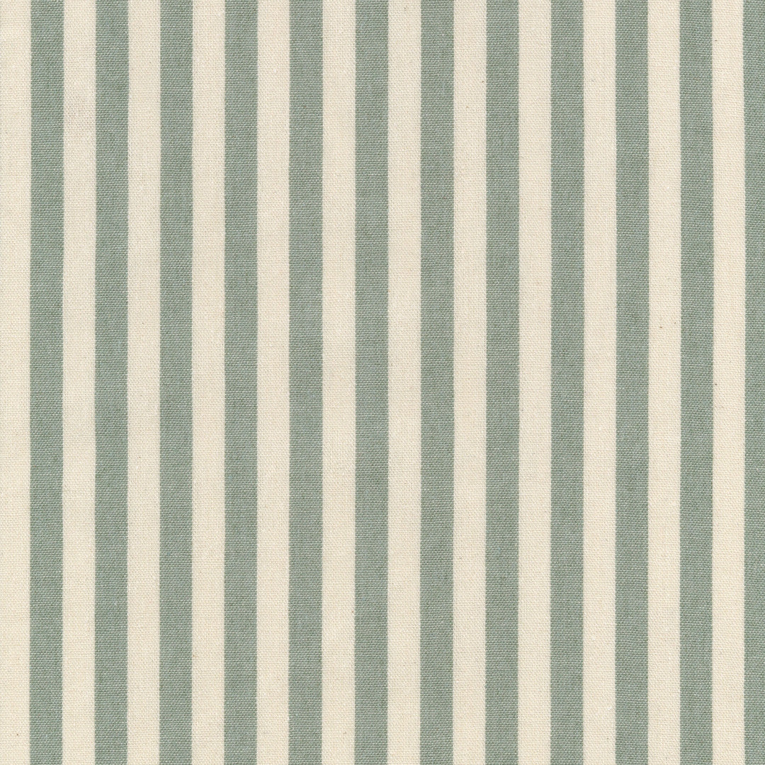 Grøn Nordisk Strib - Akryldug i rustikt hørlook, mønster