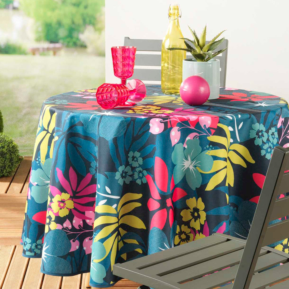 Hawai Blue Ø 180 cm, rund dug med anti-plet