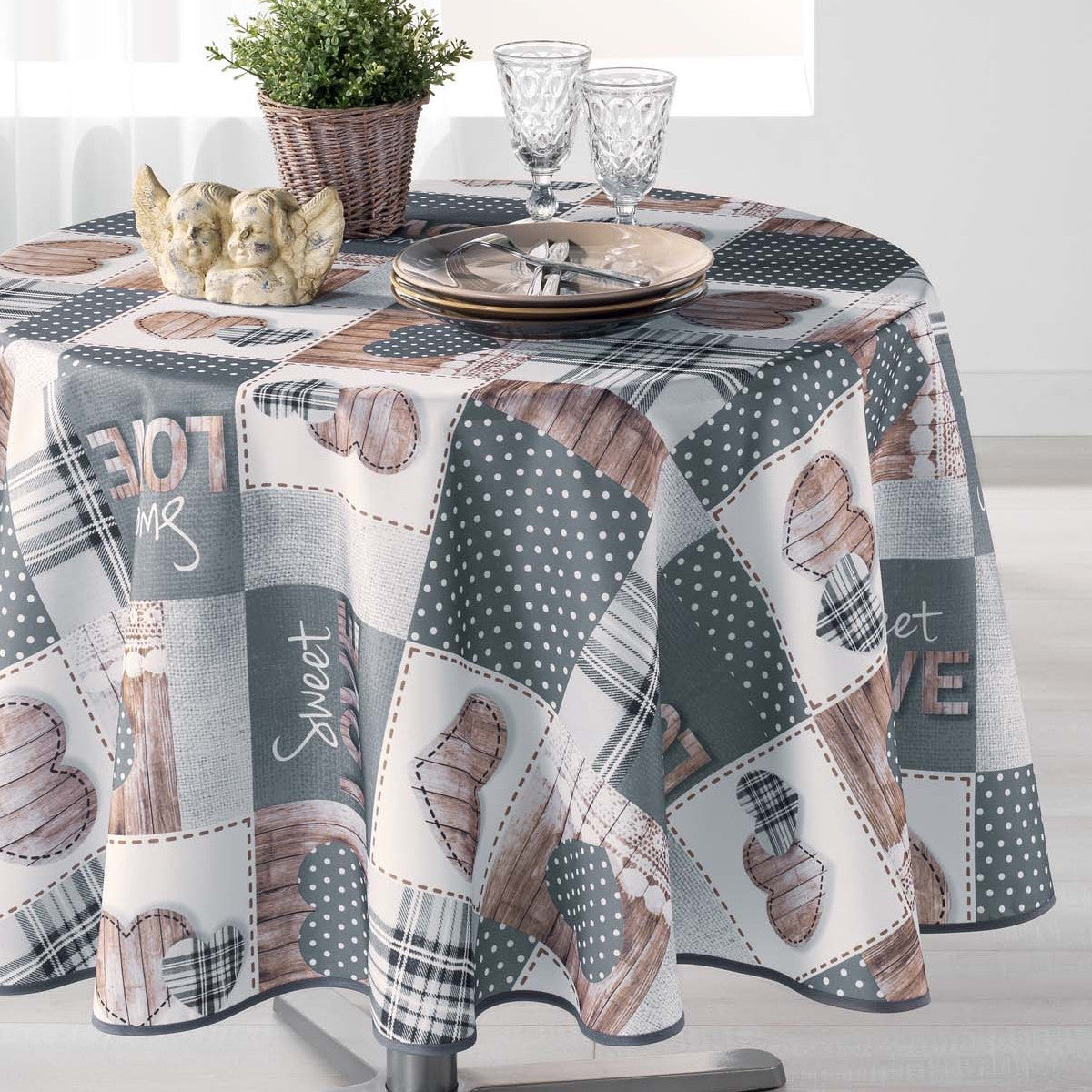 Hearty Ø 180 cm, rund dug med anti-plet