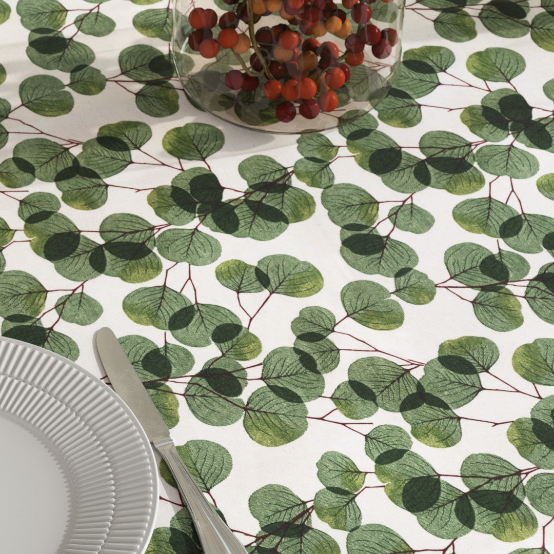 Nærbillede af Hjerteblad, akryldug med grønne blade