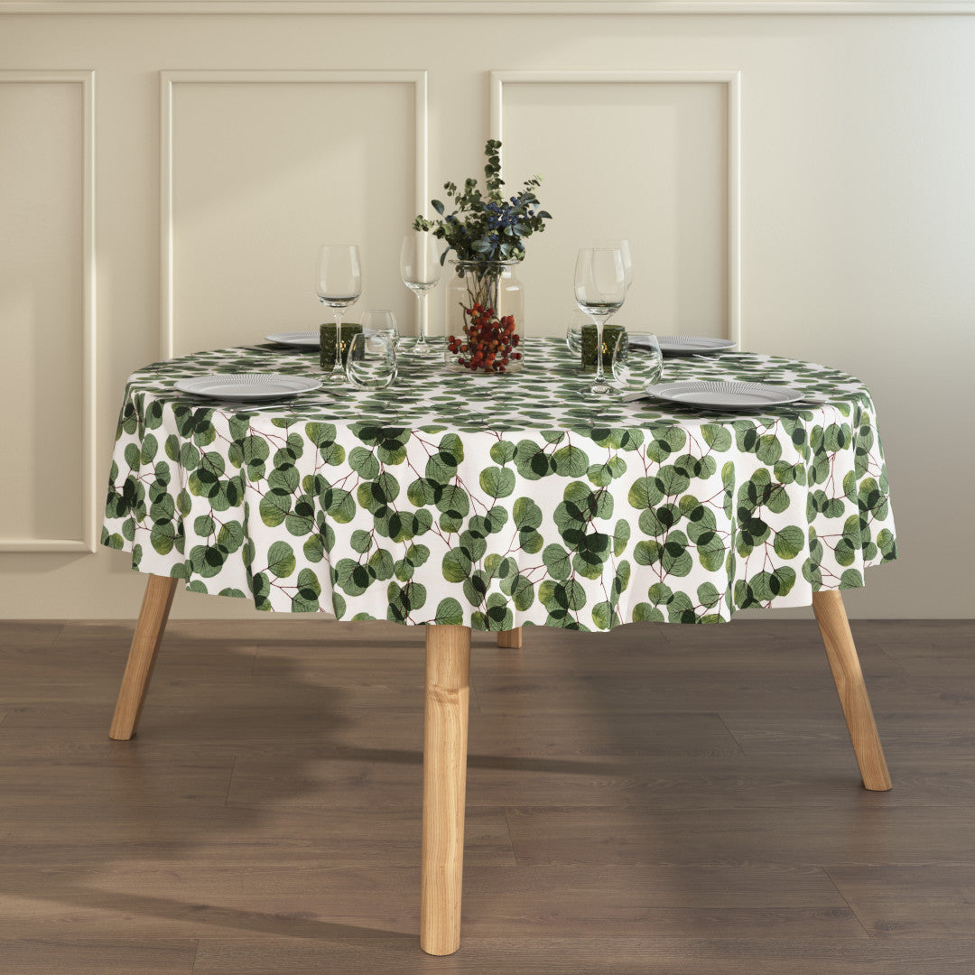 Hjerteblad Grøn - Rund akryldug med antiskrid og blade, Miljø